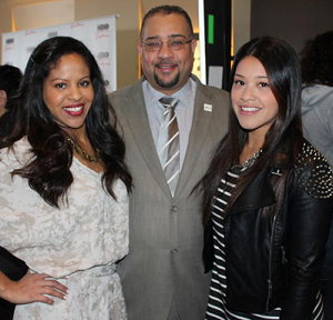 Juan Guillen & Maria Luna of Latin TRENDS with Gina Rodriguez