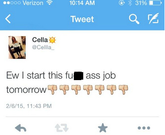Cella Tweet Censored
